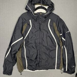 Columbia Titanium Women's Windbreaker Hooded Jacket XL Normcore Granny Cabin